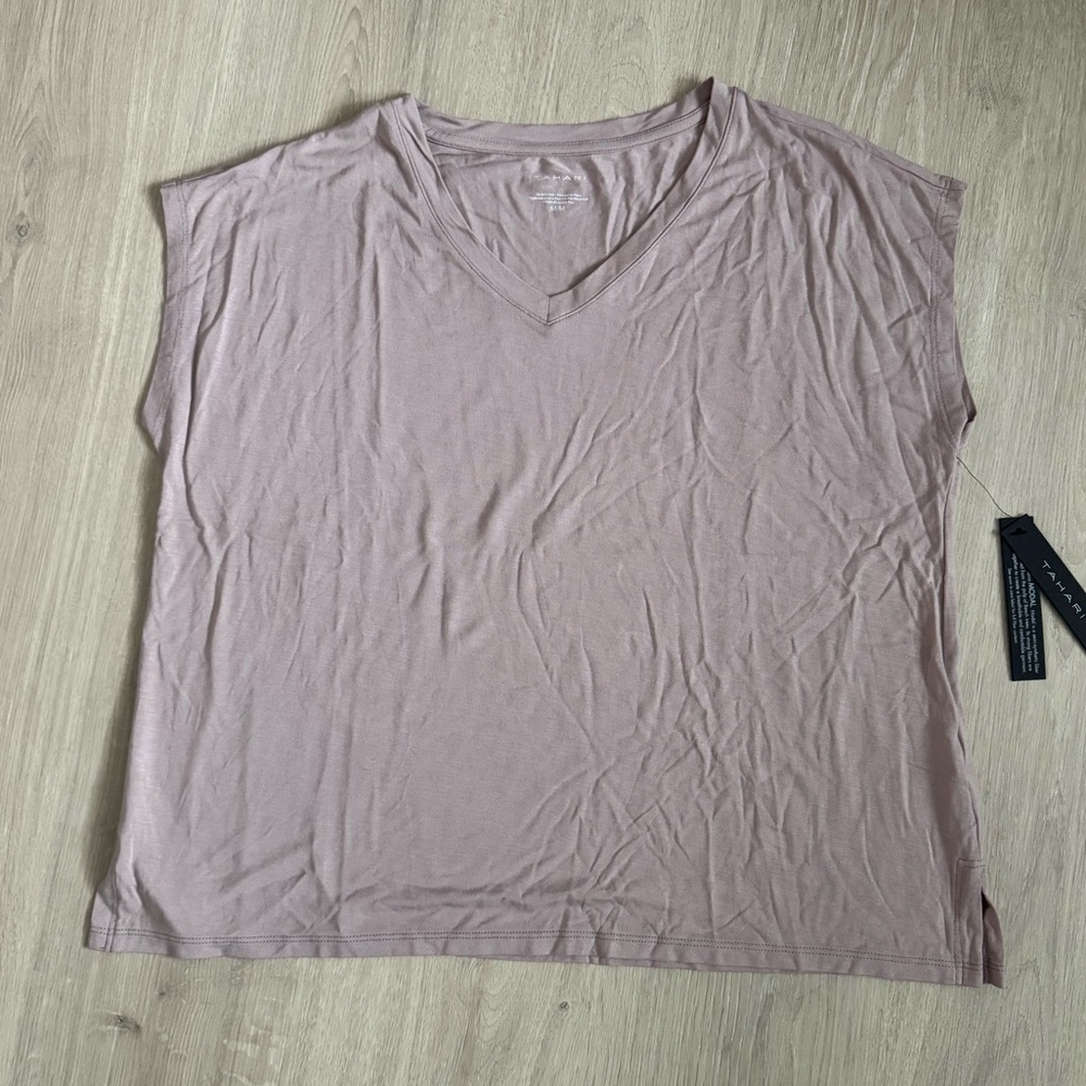 Tahari Dusty Pink Sleeveless Top